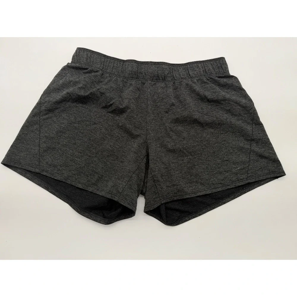 Nike Womens Heather Charcoal Gray Training Gym Shorts Medium 890470-010